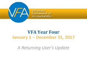 VFA Year Four January 1 December 31 2017