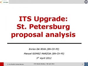 ITS Upgrade St Petersburg proposal analysis Enrico DA