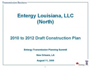 Entergy Louisiana LLC North 2010 to 2012 Draft