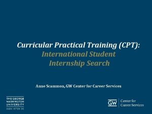 Curricular Practical Training CPT International Student Internship Search