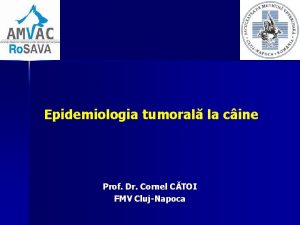 Epidemiologia tumoral la cine Prof Dr Cornel CTOI