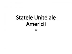 Statele Unite ale Americii De Harta S U