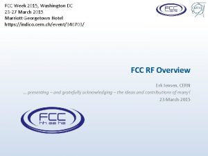 FCC Week 2015 Washington DC 23 27 March