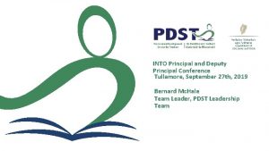 INTO Principal and Deputy Principal Conference Tullamore September