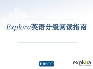 Explora www ebsco com Explora Based on results