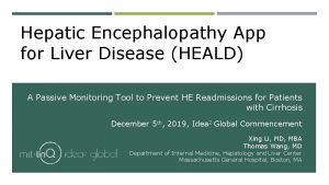 Hepatic Encephalopathy App for Liver Disease HEALD A