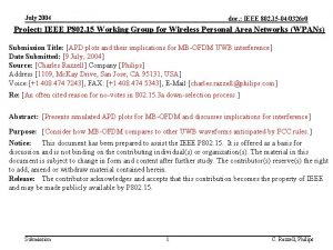 July 2004 doc IEEE 802 15 040326 r