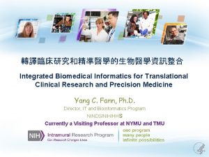 Integrated Biomedical Informatics for Translational Clinical Research and