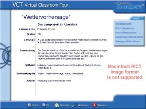 Wettervorhersage Das Lernprojekt im berblick Lernbereiche Stufen Lernziele