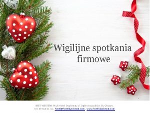 Wigilijne spotkania firmowe BEST WESTERN PLUS Hotel Dyplomat