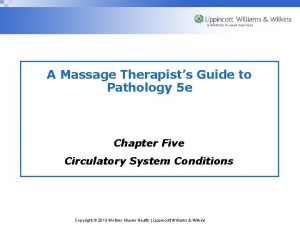 A Massage Therapists Guide to Pathology 5 e