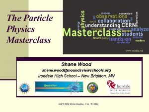 The Particle Physics Masterclass www wordle net Shane