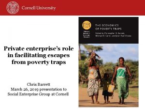 Private enterprises role in facilitating escapes from poverty