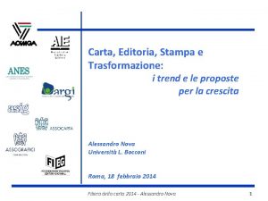 Carta Editoria Stampa e Trasformazione i trend e