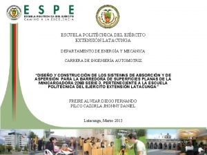 ESCUELA POLITCNICA DEL EJRCITO EXTENSIN LATACUNGA DEPARTAMENTO DE