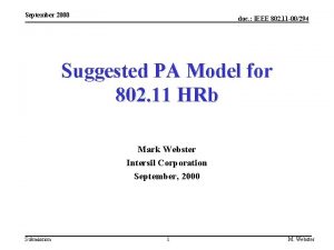 September 2000 doc IEEE 802 11 00294 Suggested