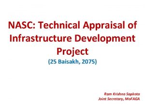 NASC Technical Appraisal of Infrastructure Development Project 25