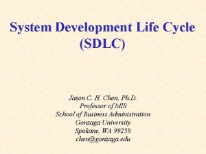 System Development Life Cycle SDLC Jason C H