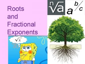 Roots and Fractional Exponents You know a square