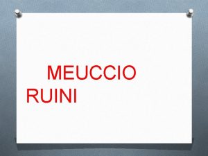 MEUCCIO RUINI Biografia Meuccio Ruini pseudonimo di Bartolomeo