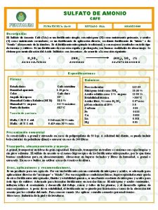 SULFATO DE AMONIO CAFE FICHA TECNICA SAc03 REVISADO