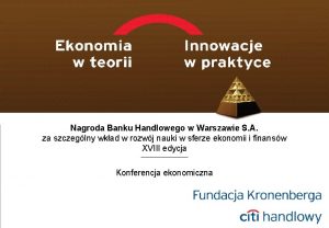 Nagroda Banku Handlowego w Warszawie S A za