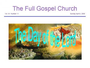 The Full Gospel Church Vol XII Number 11