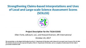 Strengthening Claimsbased Interpretations and Uses of Local and