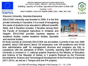 Education Audiovisual and Culture Executive Agency EACEA CALL