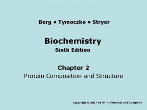 Berg Tymoczko Stryer Biochemistry Sixth Edition Chapter 2