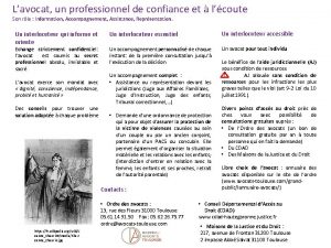 Lavocat un professionnel de confiance et lcoute Son