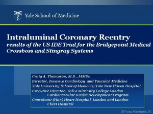 Intraluminal Coronary Reentry results of the US IDE