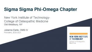 Sigma PhiOmega Chapter New York Institute of Technology