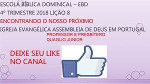 ESCOLA BBLICA DOMINICAL EBD 4 TRIMESTRE 2018 LIO