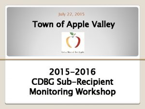 July 22 2015 Town of Apple Valley 2015