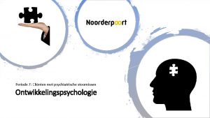 Periode 7 Clinten met psychiatrische stoornissen Ontwikkelingspsychologie Quiz