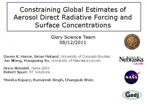 Constraining Global Estimates of Aerosol Direct Radiative Forcing