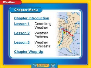 Chapter Introduction Lesson 1 Describing Weather Lesson 2