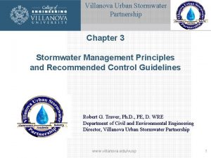 Villanova Urban Stormwater Partnership Chapter 3 Stormwater Management