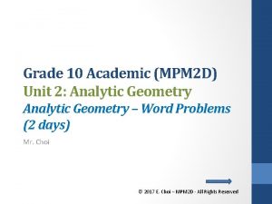 Grade 10 Academic MPM 2 D Unit 2