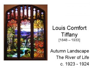 Louis Comfort Tiffany 1848 1933 Autumn Landscape The