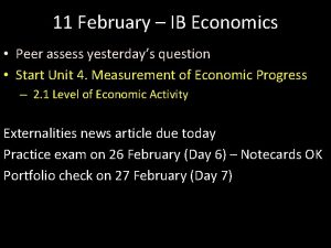 11 February IB Economics Peer assess yesterdays question