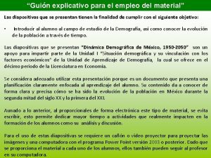 Guin explicativo para el empleo del material Las