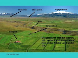 Njlsbrenna Hlarendi StraDmon Eyjafjallajkull Affall Bergrshvoll Krageri Bergrshvoll