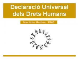 Declaraci Universal dels Drets Humans Nacions Unides 1948