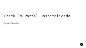 Check In Portal Hospitalidade Manual Hspedes Como baixar