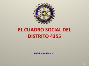 EL CUADRO SOCIAL DEL DISTRITO 4355 EGD Rafael