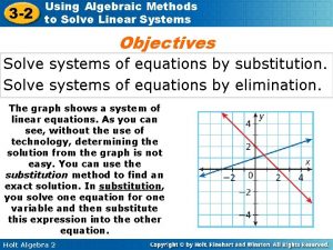 3 2 Using Algebraic Methods to Solve Linear