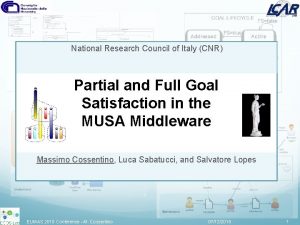 National Research Council of Italy CNR Partial and