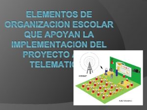 ELEMENTOS DE ORGANIZACIN ESCOLAR QUE APOYAN LA IMPLEMENTACIN